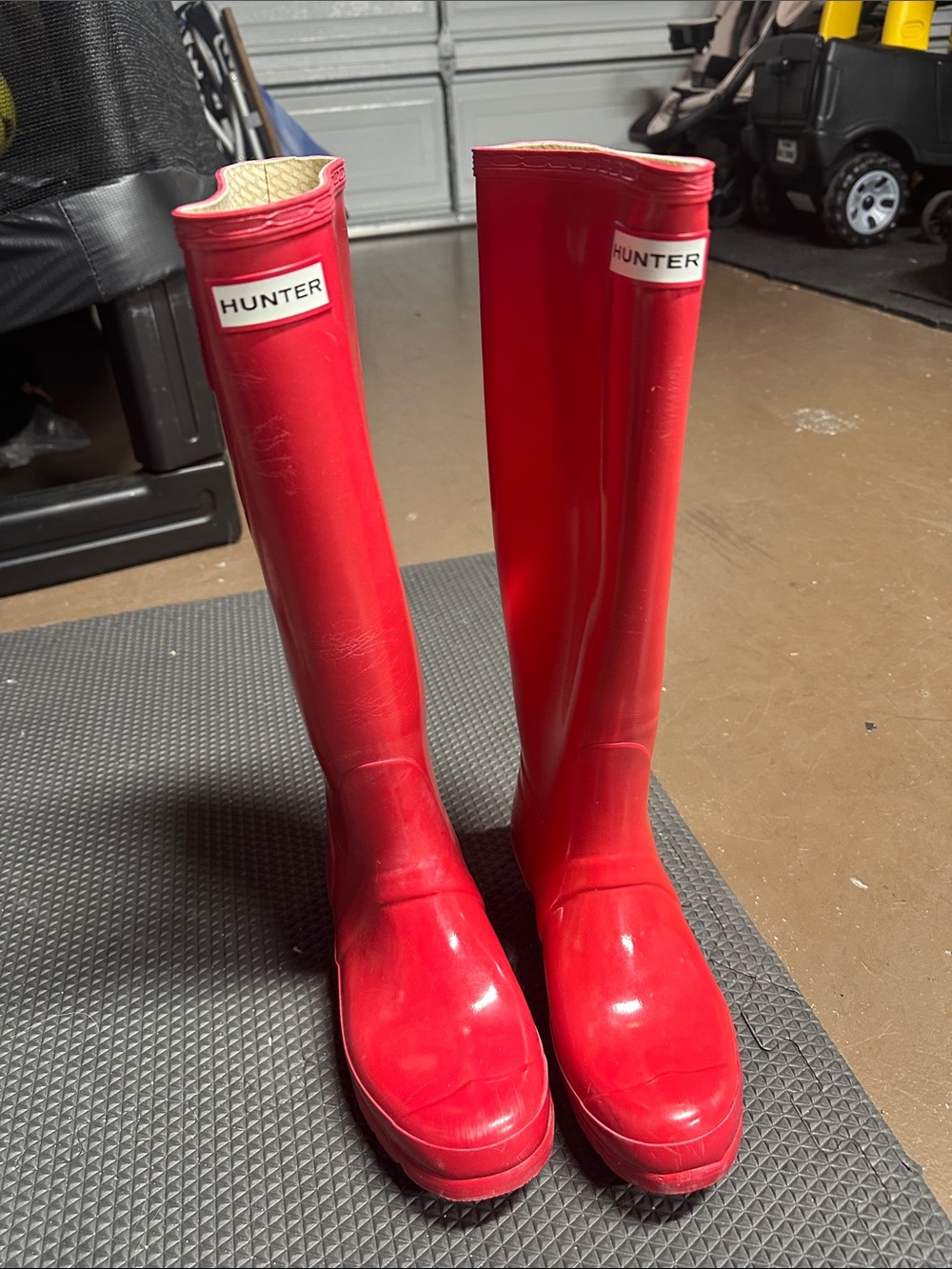 Hunter Red Tall Women's Waterproof Rain Boots